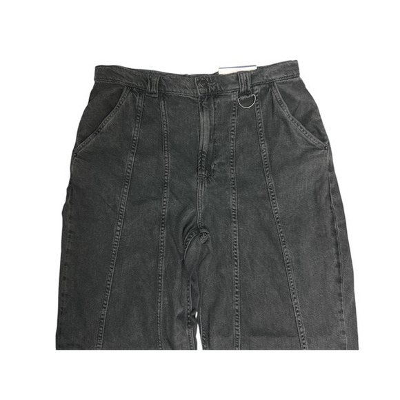 Arizona size 14 Jeans Gray Black Eclipse Wide Leg High Rise Relaxed at Hip Thigh - Picture 3 of 5